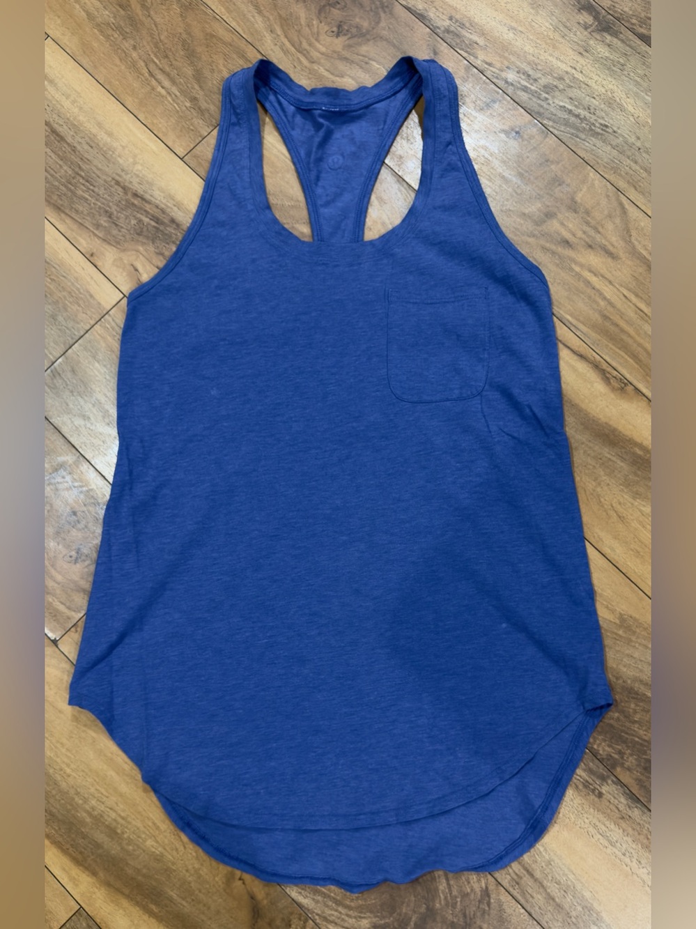 Lululemon Yogi Racer Back III Tank Heathered Sprinkler Women’s Yoga Pima Cotton